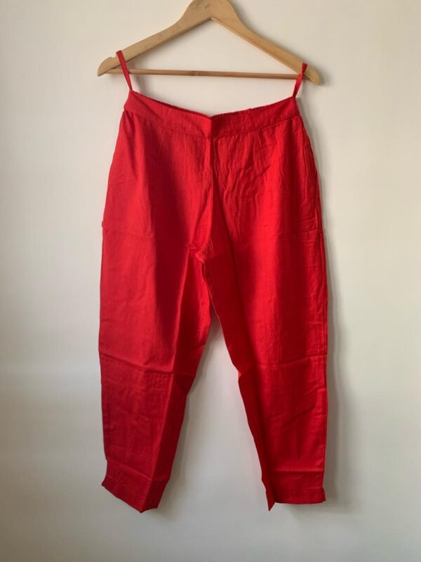 COTTON RED PANTS